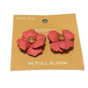 Hildie & Jo Vibrant Pink Floral Earrings